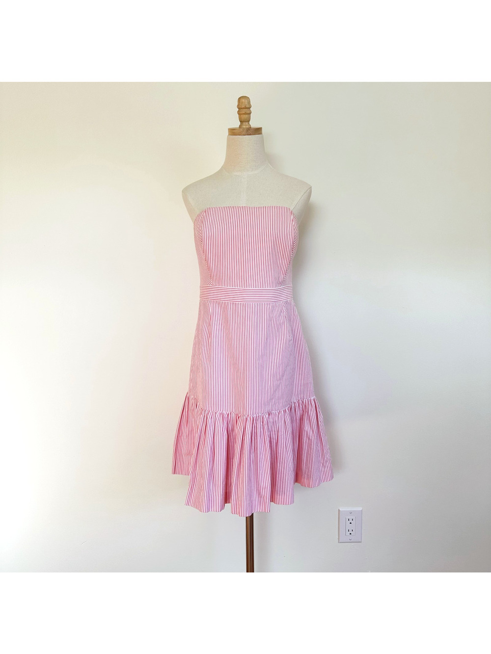 Vineyard Vines Kentucky Derby Strapless Mini Dress 8 Striped Preppy‎ Oldmoney